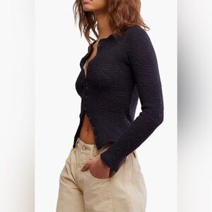 It’s on rib cardigan NWOT black